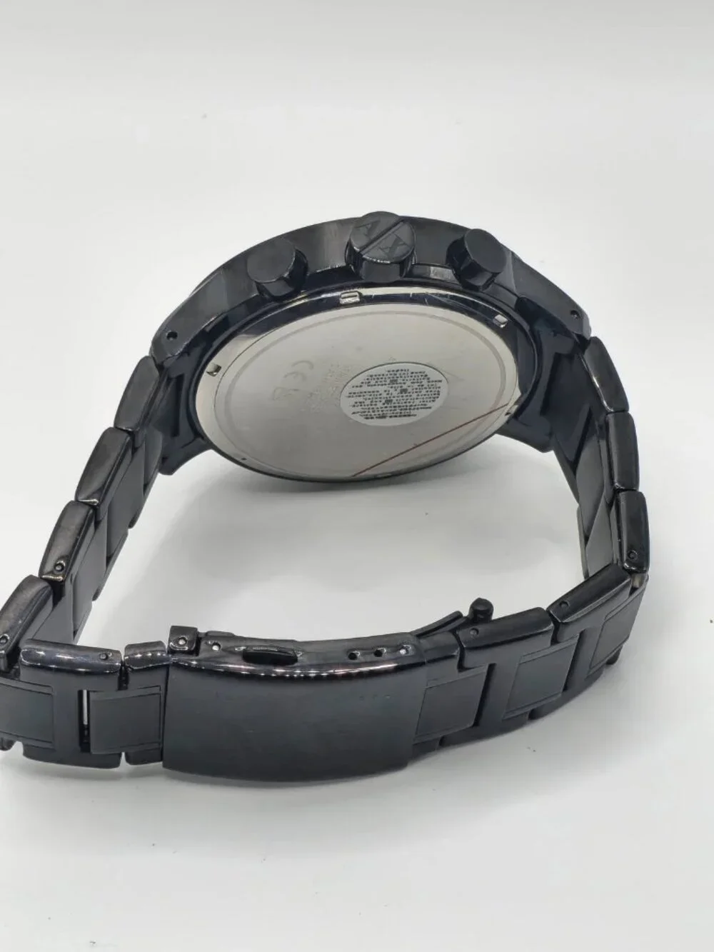 Armani Exchange Men's Black Stainless Steel Chronograph Watch AX1277 49mm